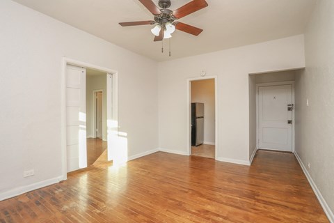 Floor plan for 1 bed, 1 bath, 500 sqft